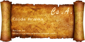 Csida Aranka névjegykártya