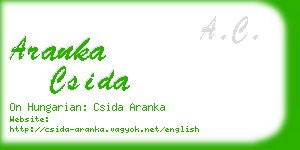 aranka csida business card